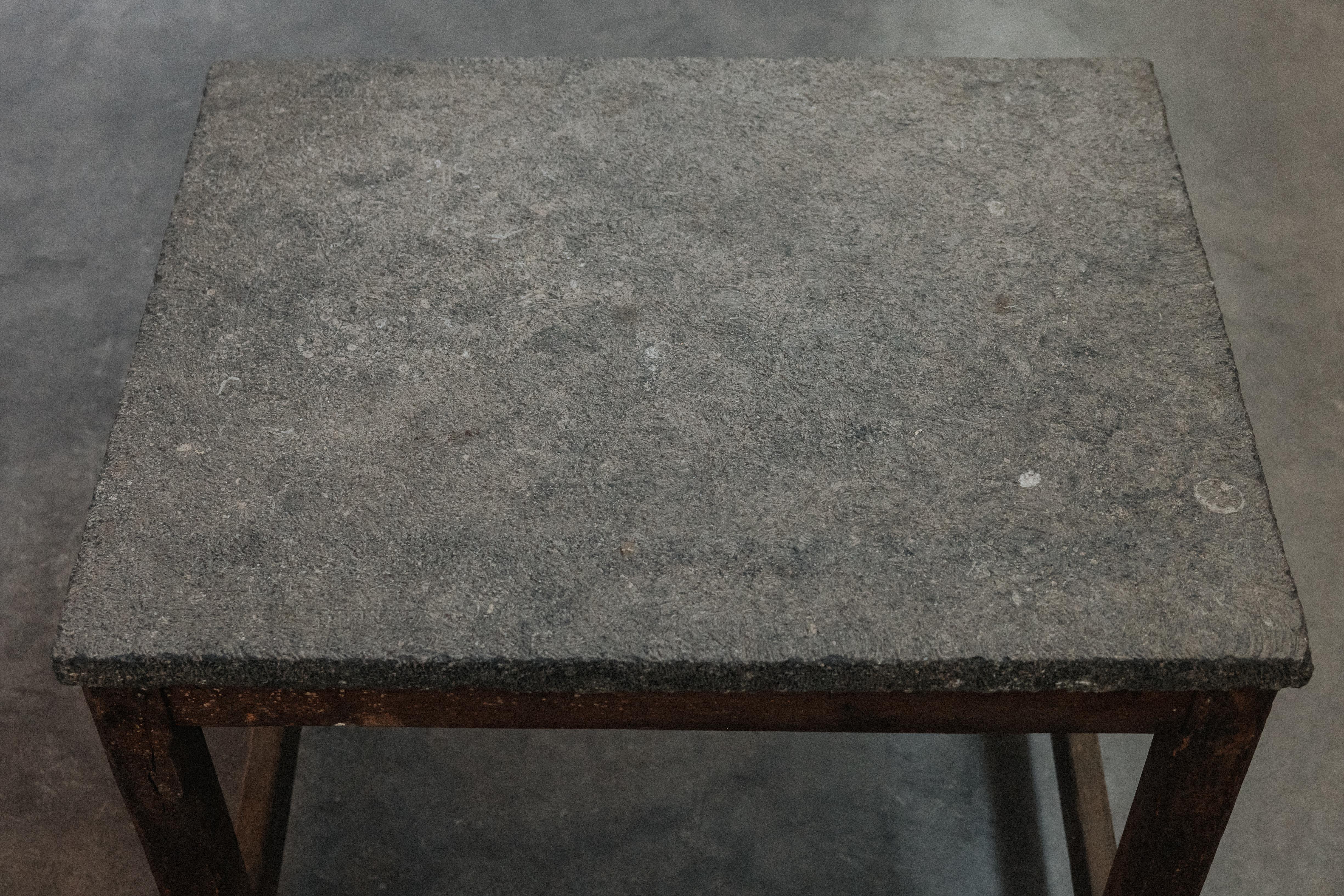Vintage Bluestone Table From France, Circa 1940 For Sale 2