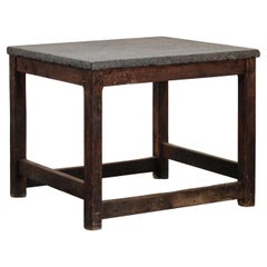 Vintage Bluestone Table From France, Circa 1940