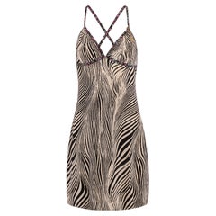 Vintage Blumarine 2000's Zebra Print Mini Dress