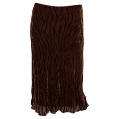 Vintage Blumarine Jupe en velours Devoree marron
