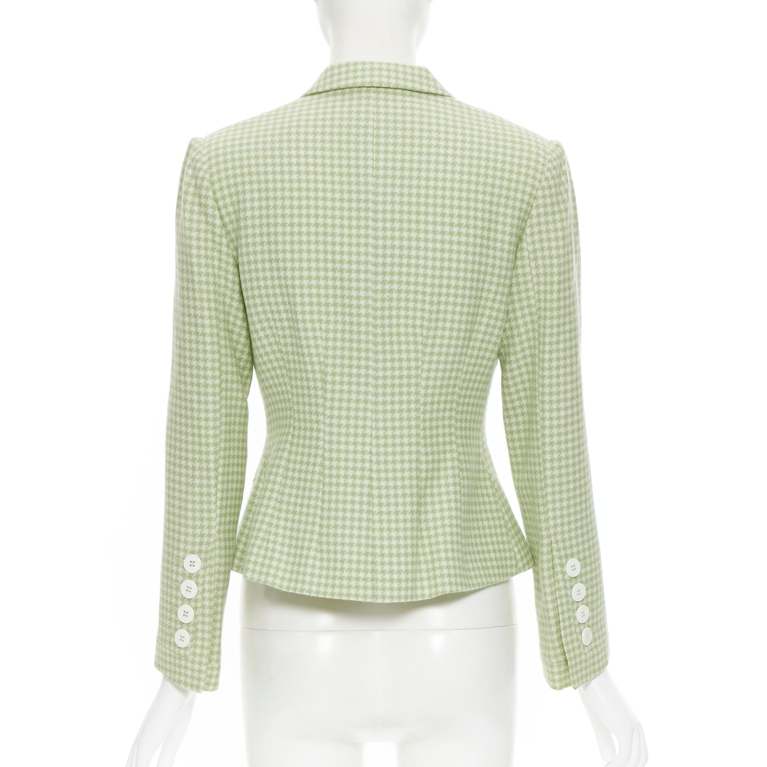 green houndstooth skirt