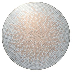Vintage Blush Mosaik Fliese Messing Struktur Couchtisch