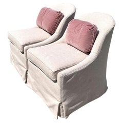 Vintage Lee Industries Blush Pink Tub Chairs - Set of 2