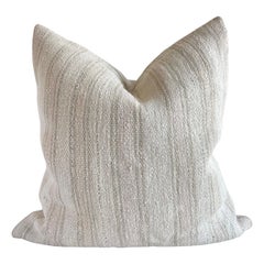 Vintage Blush Turkish Hemp Pillow with Down Insert