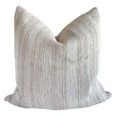 Vintage Blush Turkish Hemp Pillow with Down Insert