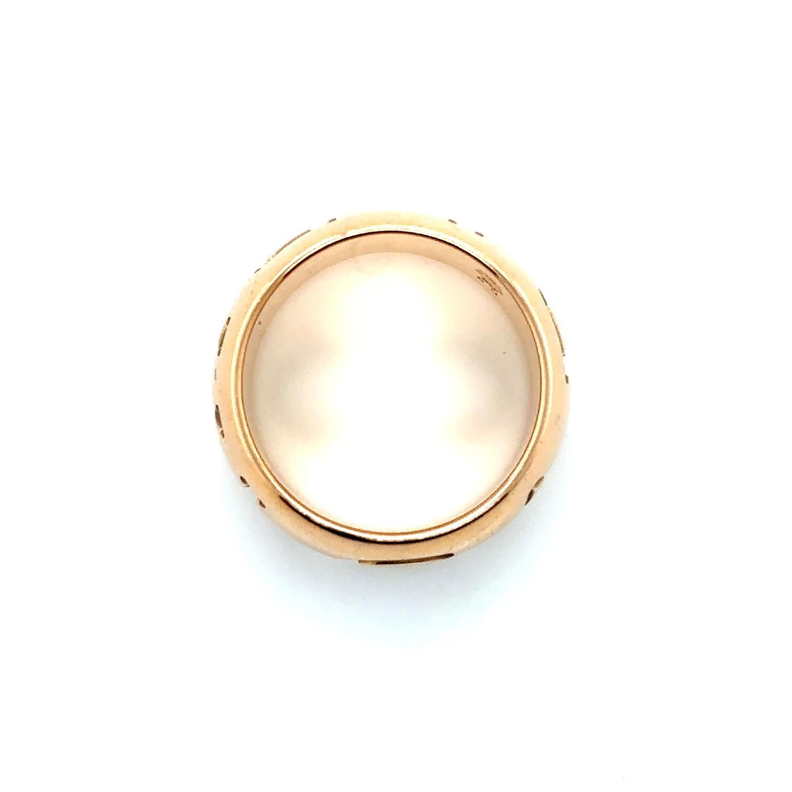 Vintage Bvlgari Rose Gold Monologo Ring For Sale 1