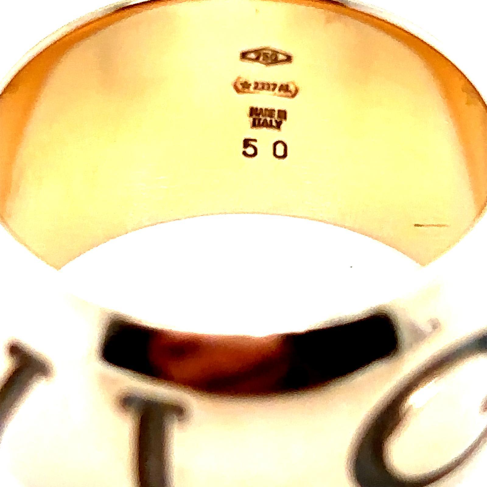 Vintage Bvlgari Rose Gold Monologo Ring For Sale 2
