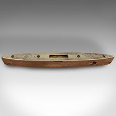 Vintage Boat Level, English, Walnut, Spirit, W Marples and Sons, Sheffield, 1950