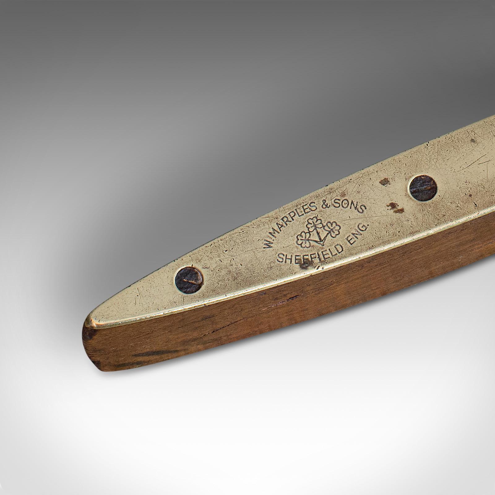 Vintage Boat Level, English, Walnut, Spirit, W Marples and Sons, Sheffield, 1950 1