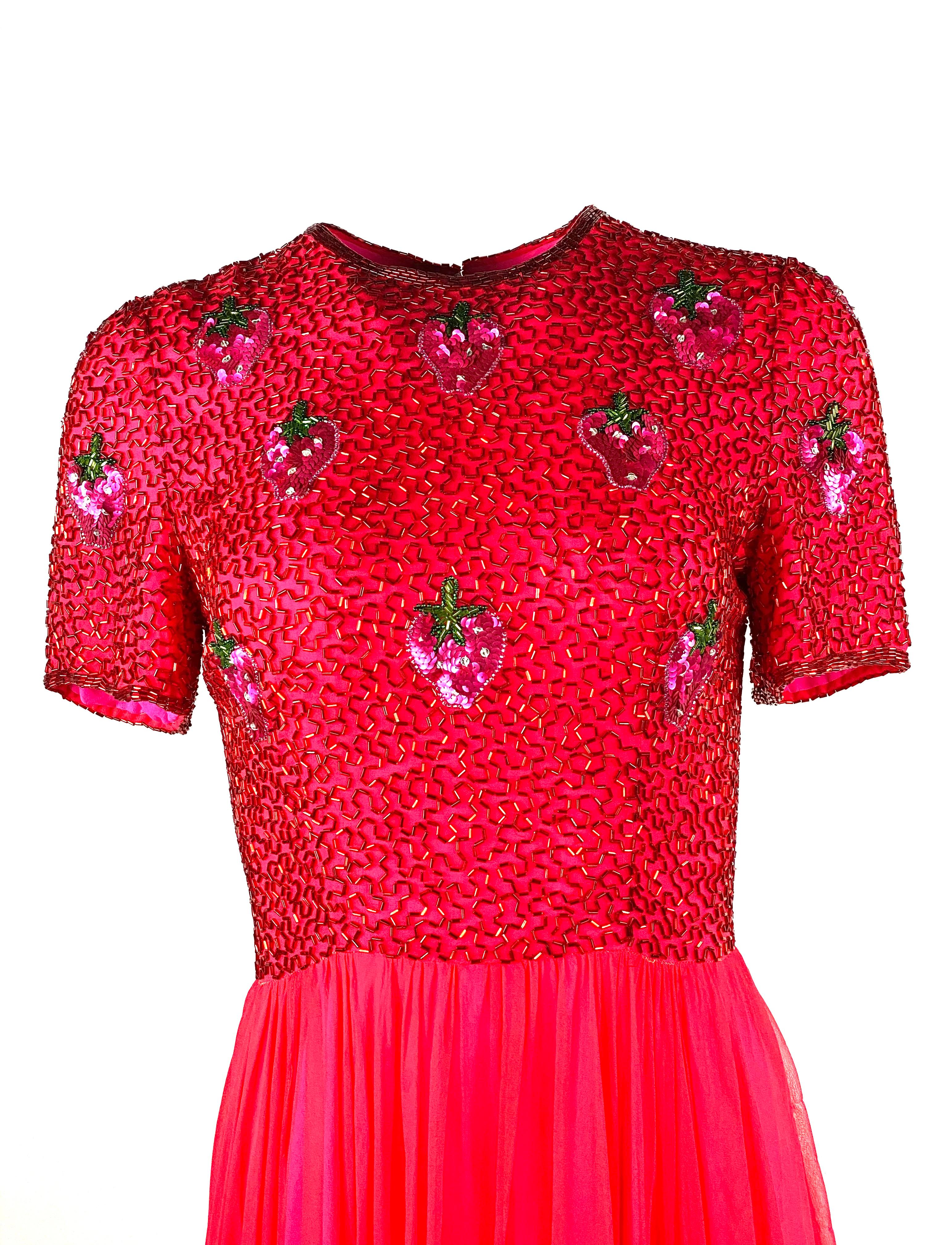 strawberry maxi dress