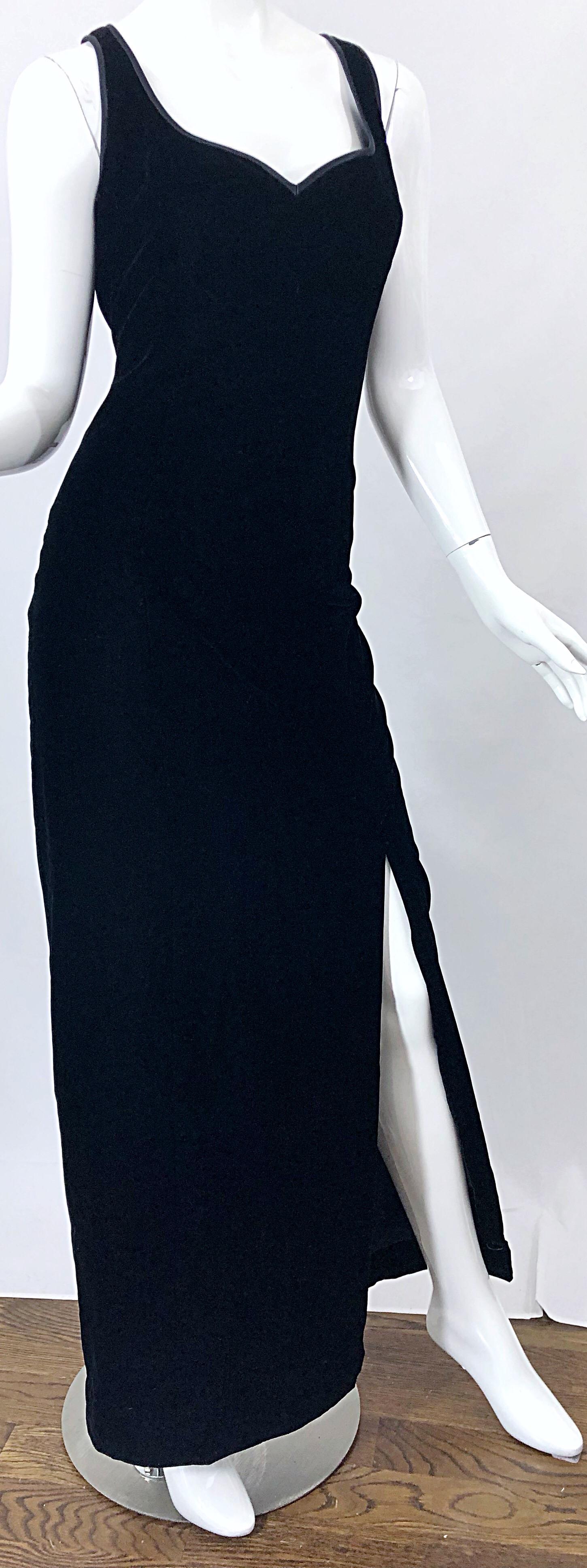 90s black velvet dress