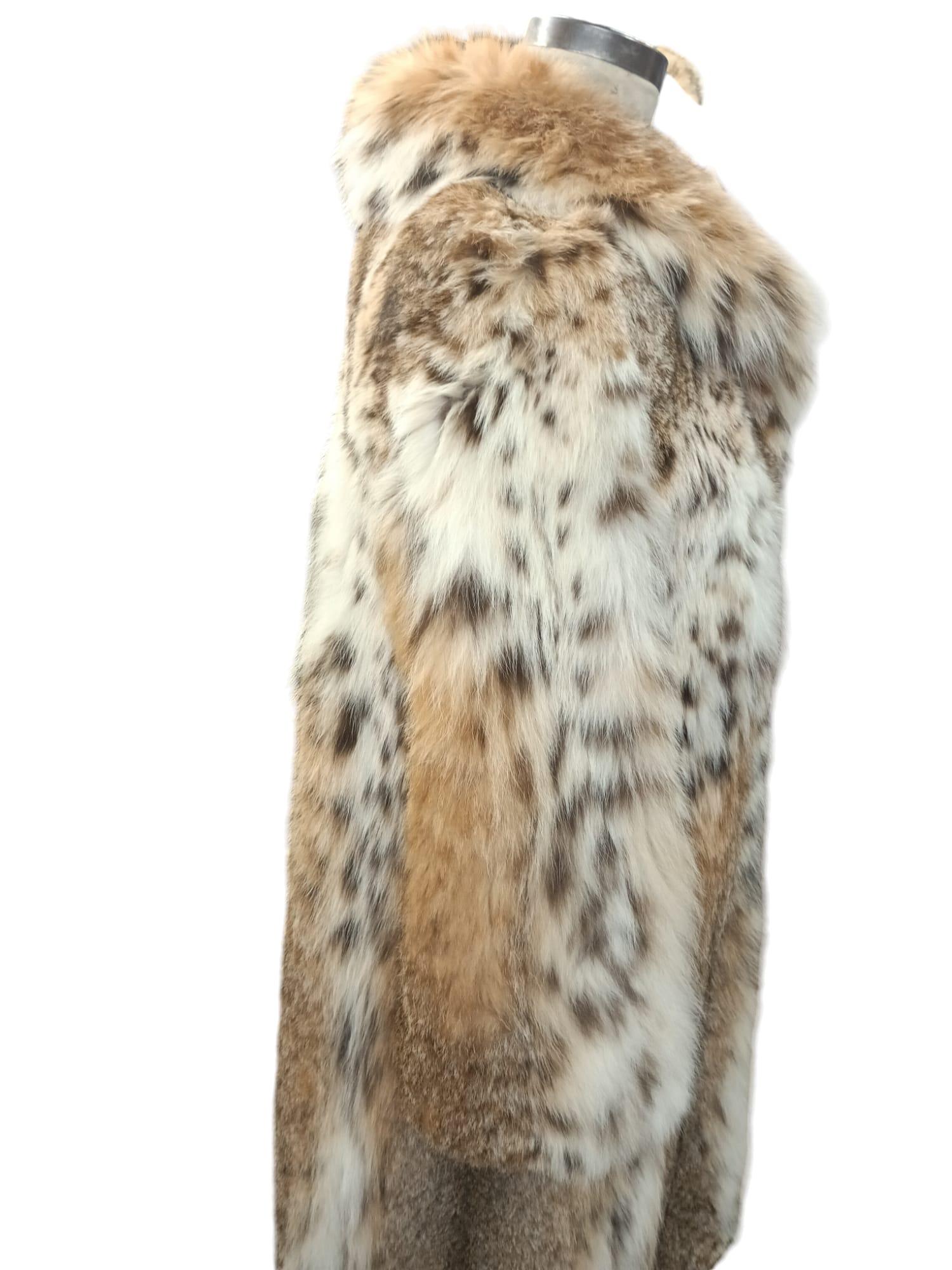 Marron Manteau vintage bobcat lynx taille 4-6