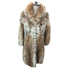 Vintage bobcat lynx fur coat size 4-6