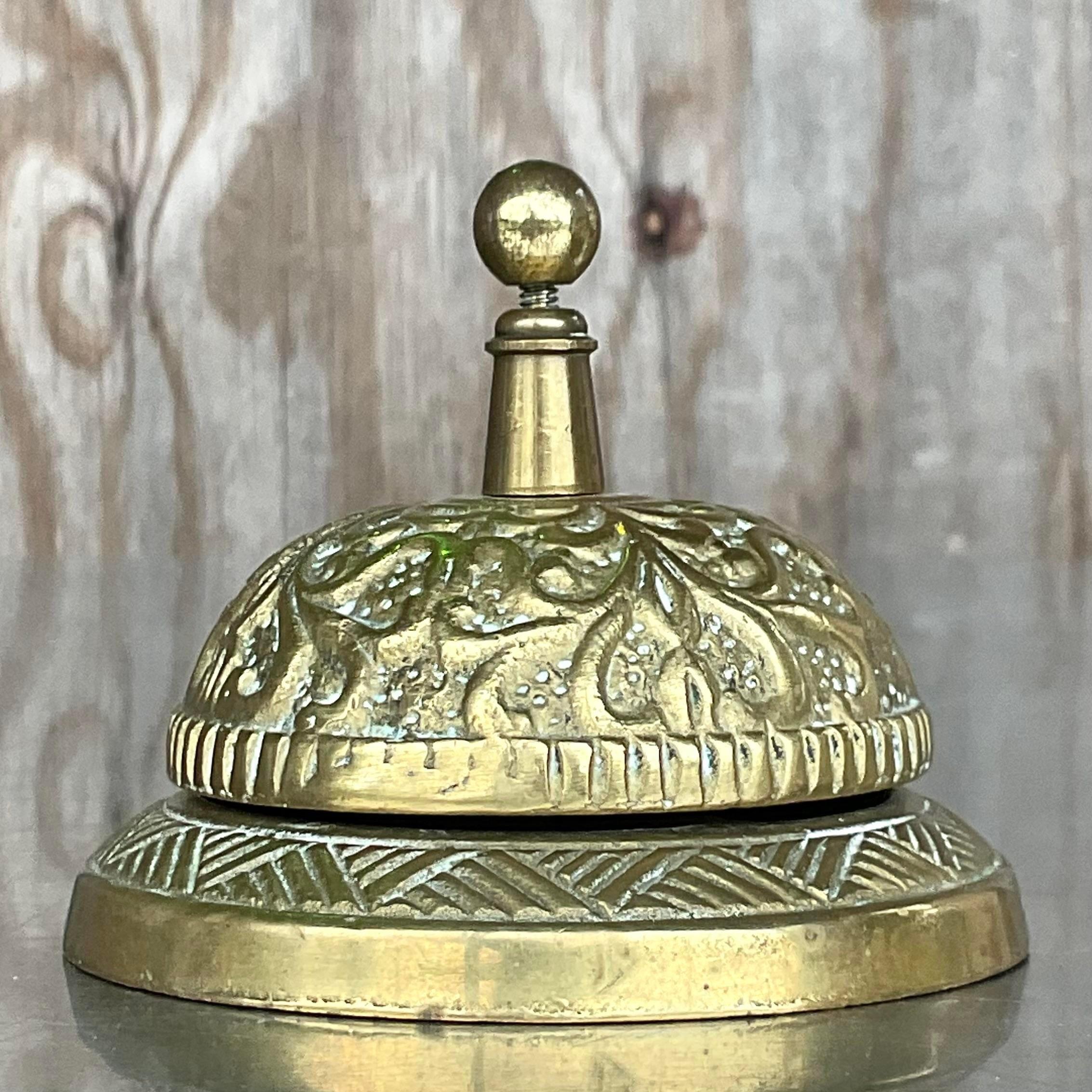 20th Century Vintage Bobo Cast Brass Counter Bell For Sale