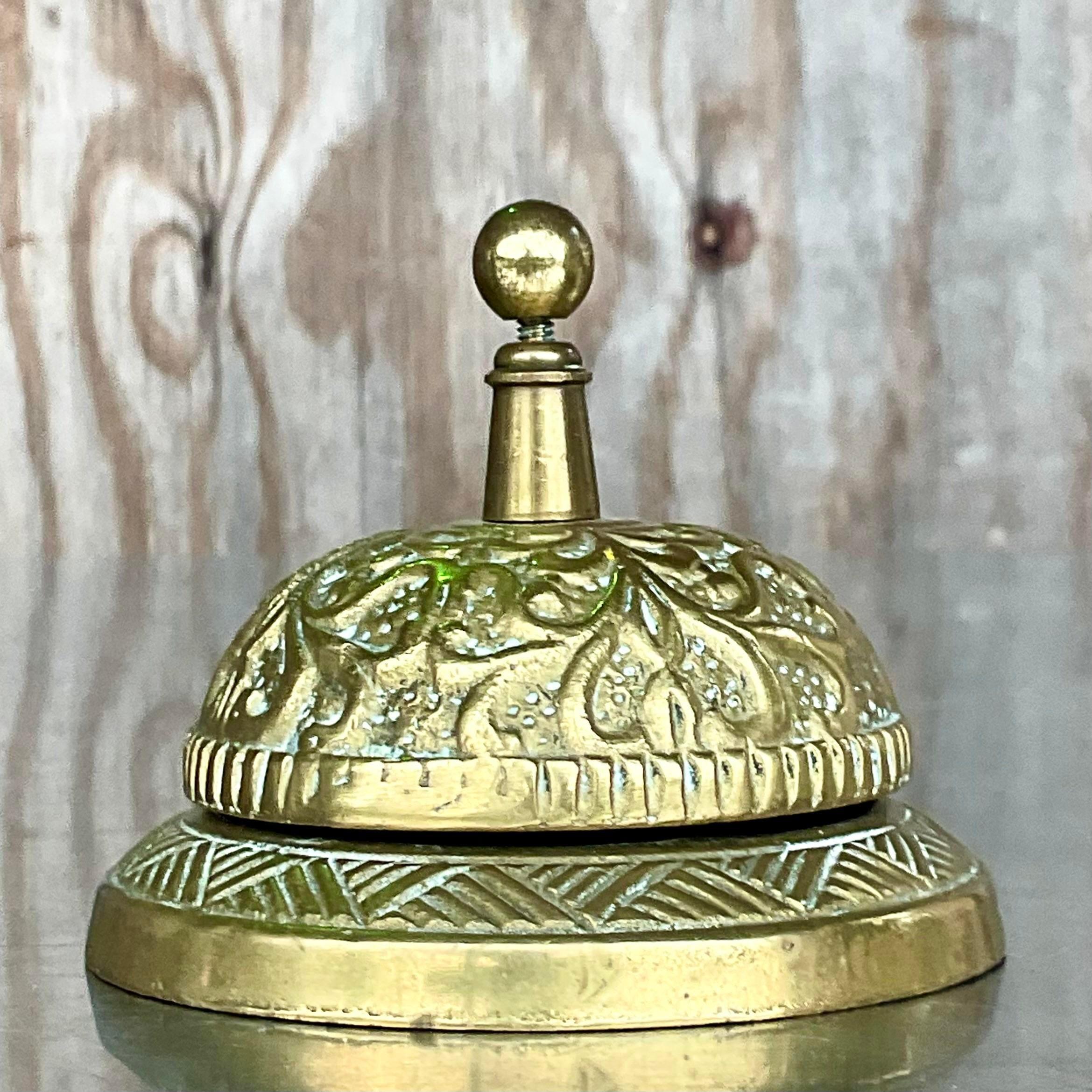 Vintage Bobo Cast Brass Counter Bell For Sale 1