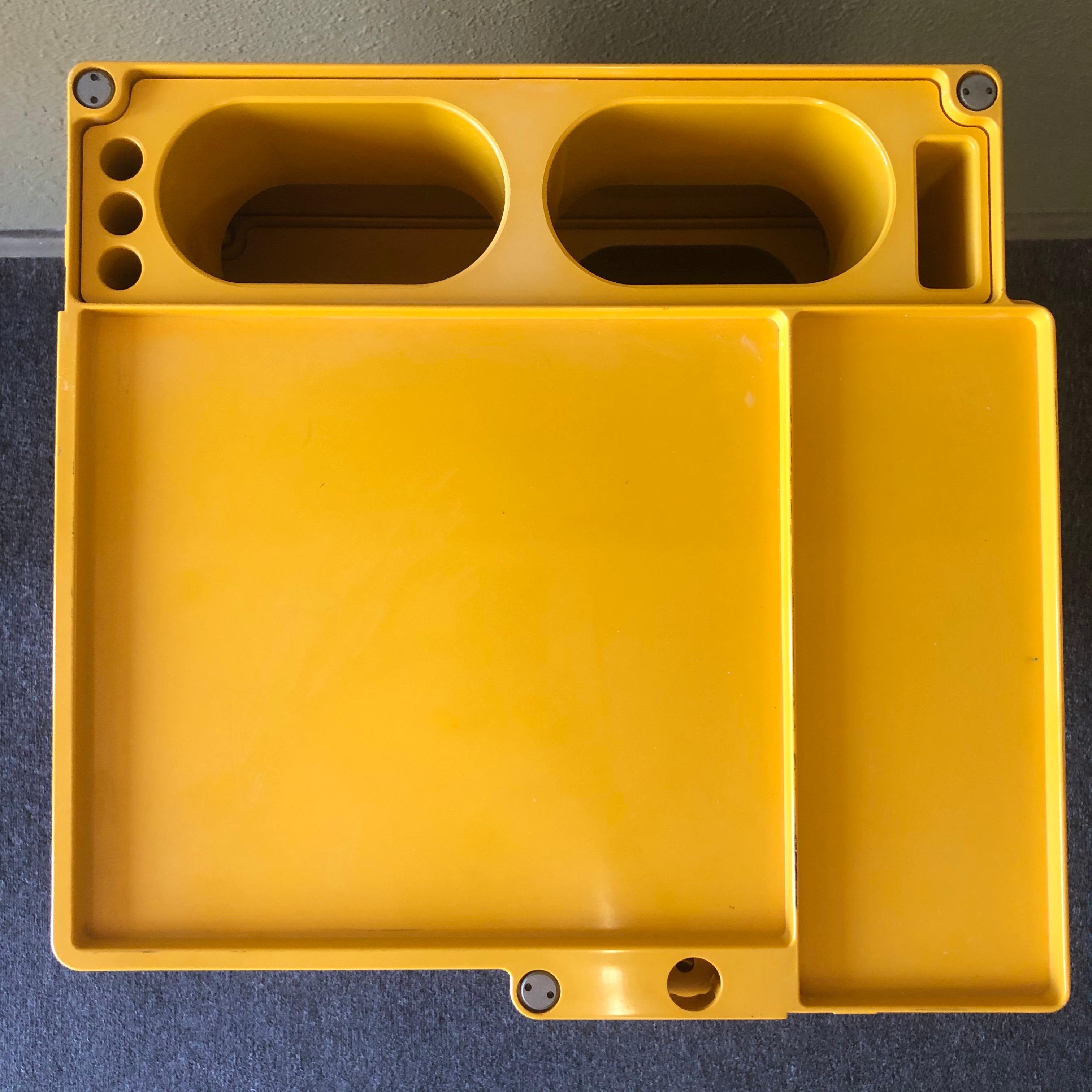 Plastic Vintage Boby 3 Trolley in Honey Yellow by Joe Colombo for Bieffeplast