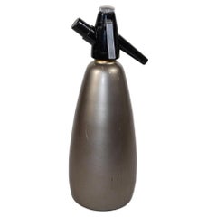 Vintage BOC Silver Soda Syphon, Mid-Century Modern, England, 1960
