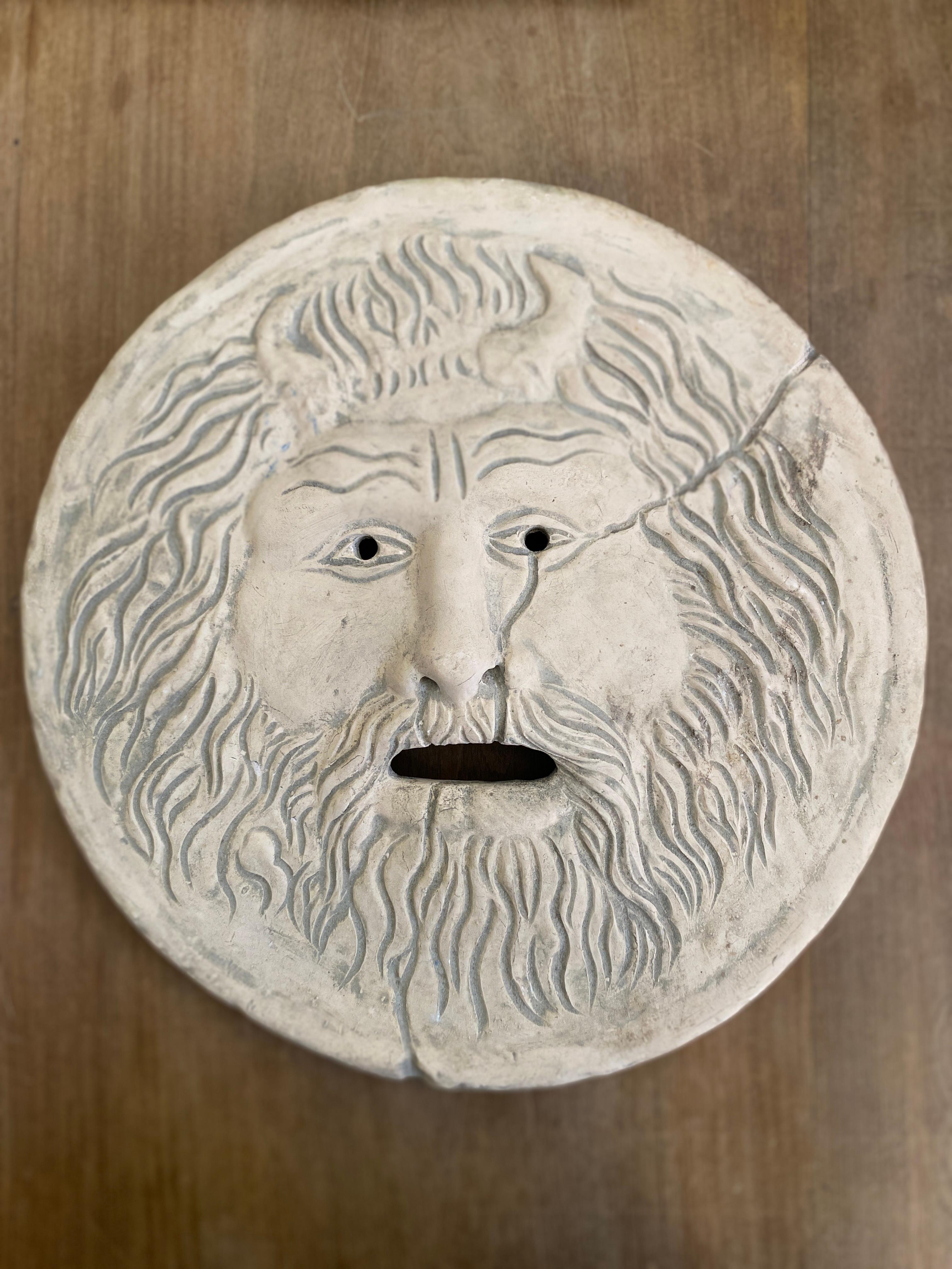 Classical Roman Vintage Bocca della Verità Wall Sculpture by Domenico Persiani, Rome For Sale