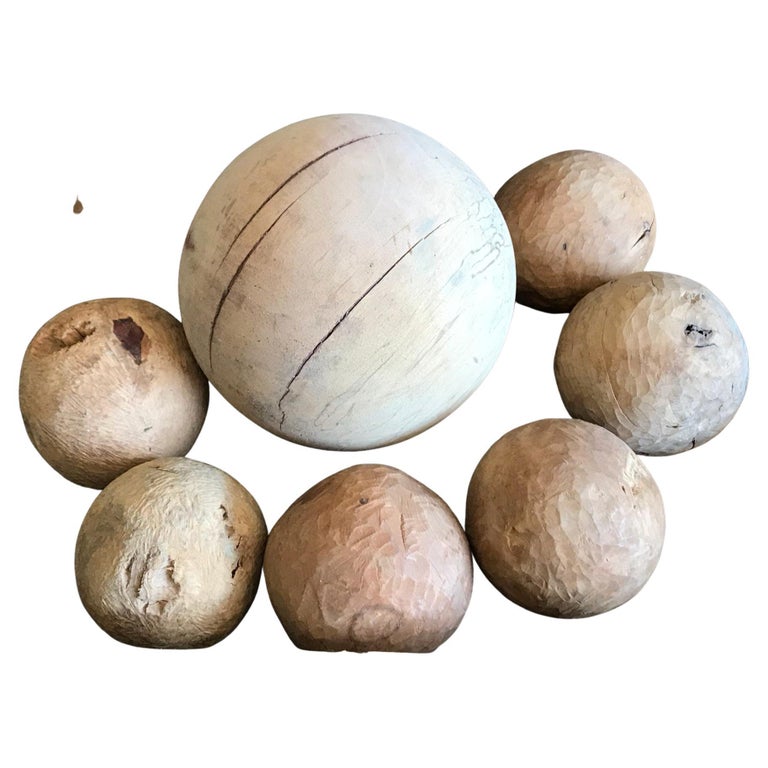 Paire De Boules De Pétanque Anciennes – Acier – Made In France – Vintage