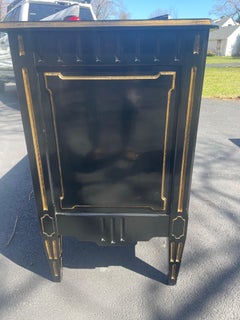 Cassapanca Bodart laccata nera d'epoca