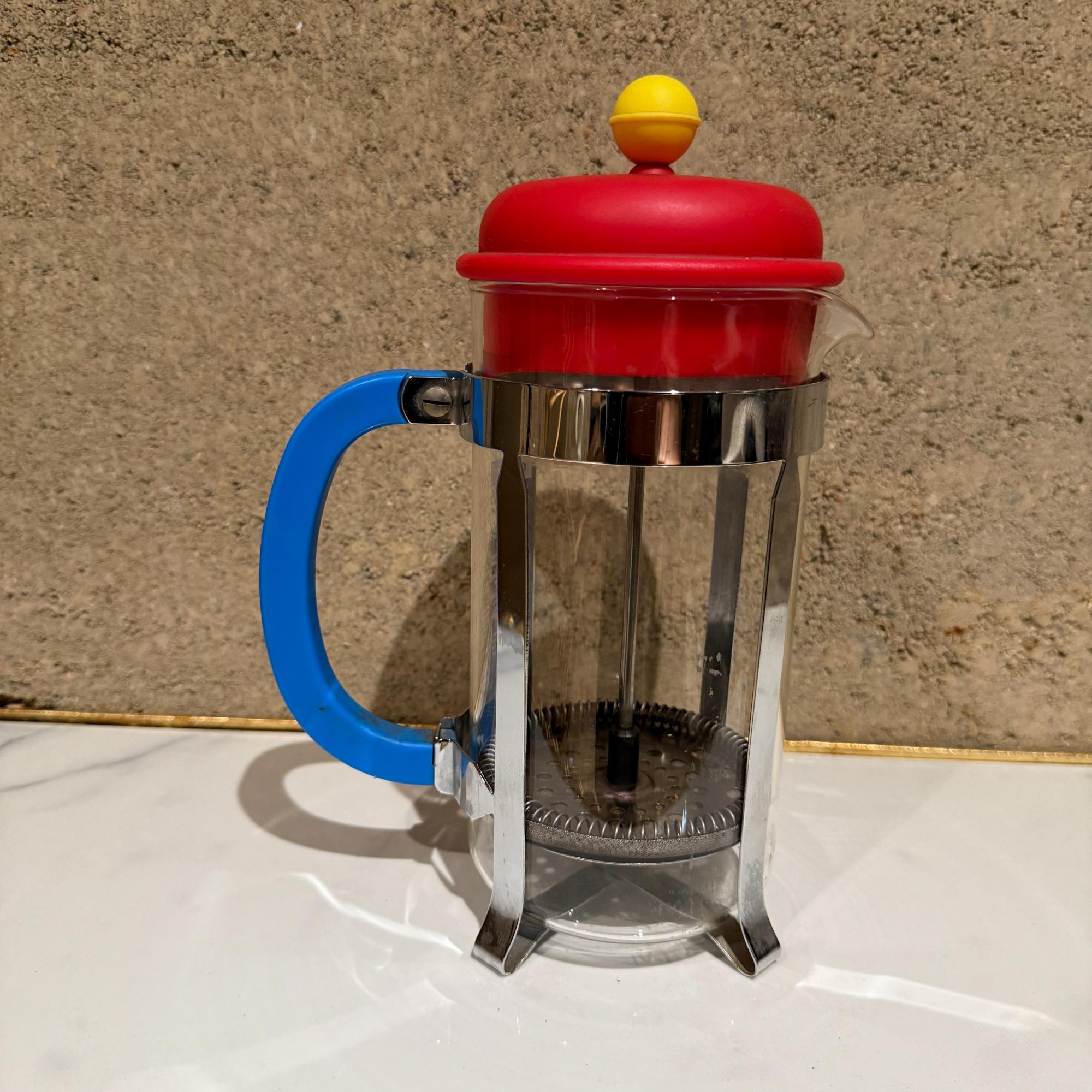Vintage Bodum Kaffeemaschine Memphis Design Sottsass Ära (Ende des 20. Jahrhunderts) im Angebot