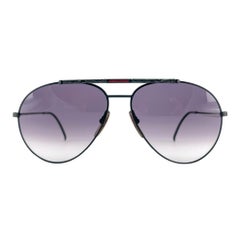 Lunettes de soleil vintage Boeing Aviator noir mat 5706 Lentilles dégradées 80's Autriche