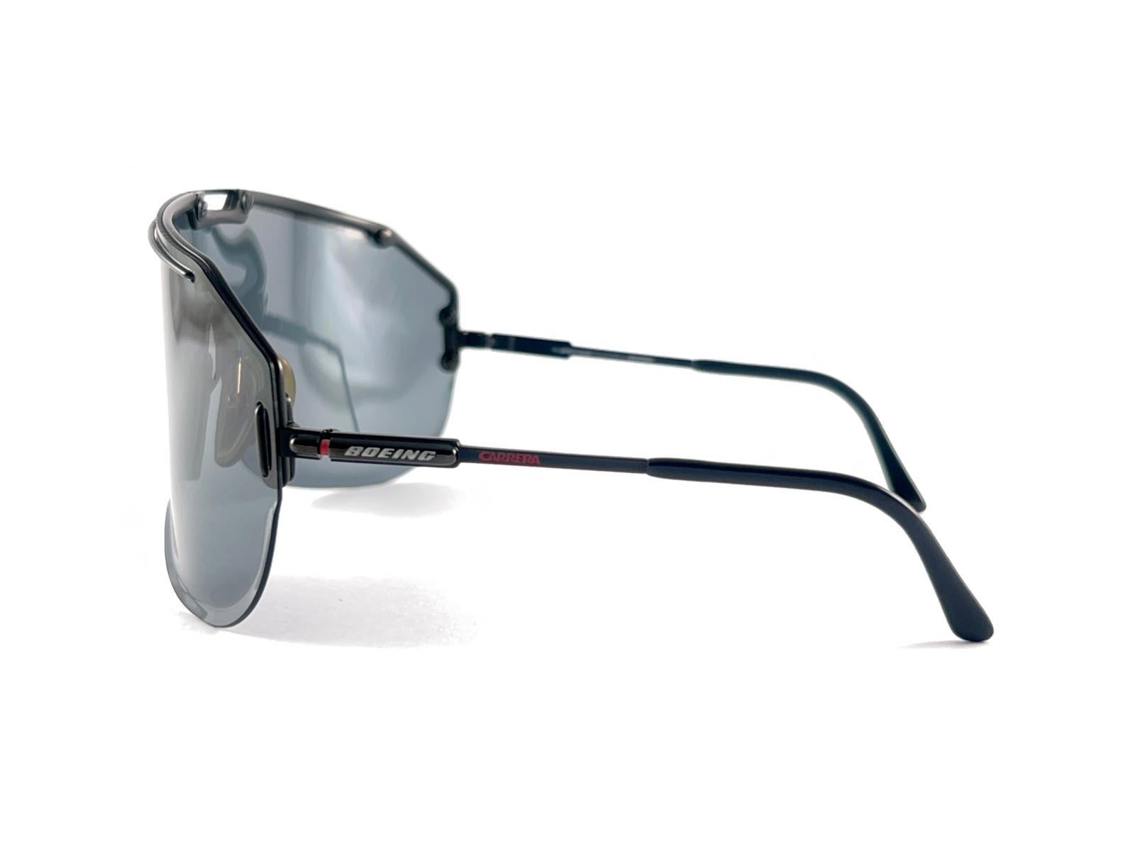 Vintage Boeing Collection By Carrera 5703 Negro Lente Mono Sobredimensionada 80'S Austria en venta 6