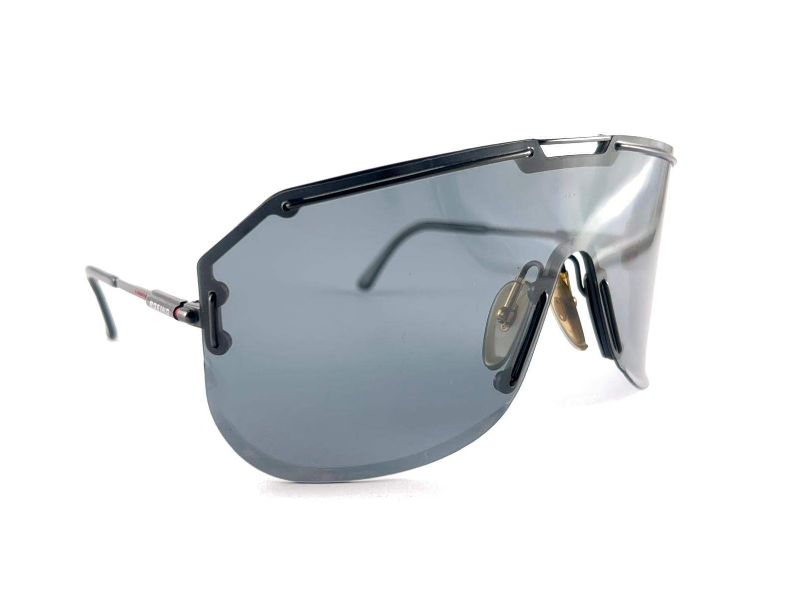 Vintage Boeing Collection By Carrera 5703 Negro Lente Mono Sobredimensionada 80'S Austria en venta 8