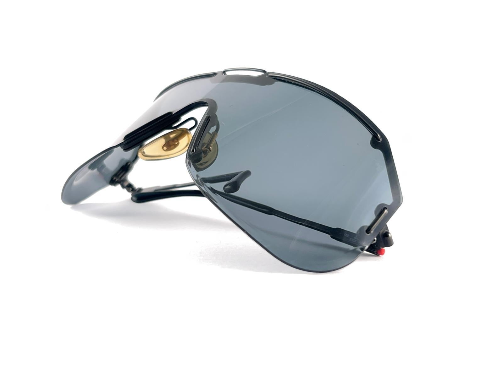 Vintage Boeing Collection By Carrera 5703 Negro Lente Mono Sobredimensionada 80'S Austria en venta 10