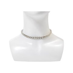 Collier ras du cou vintage Bogoff à baguettes de diamants Circa Vintage 1960