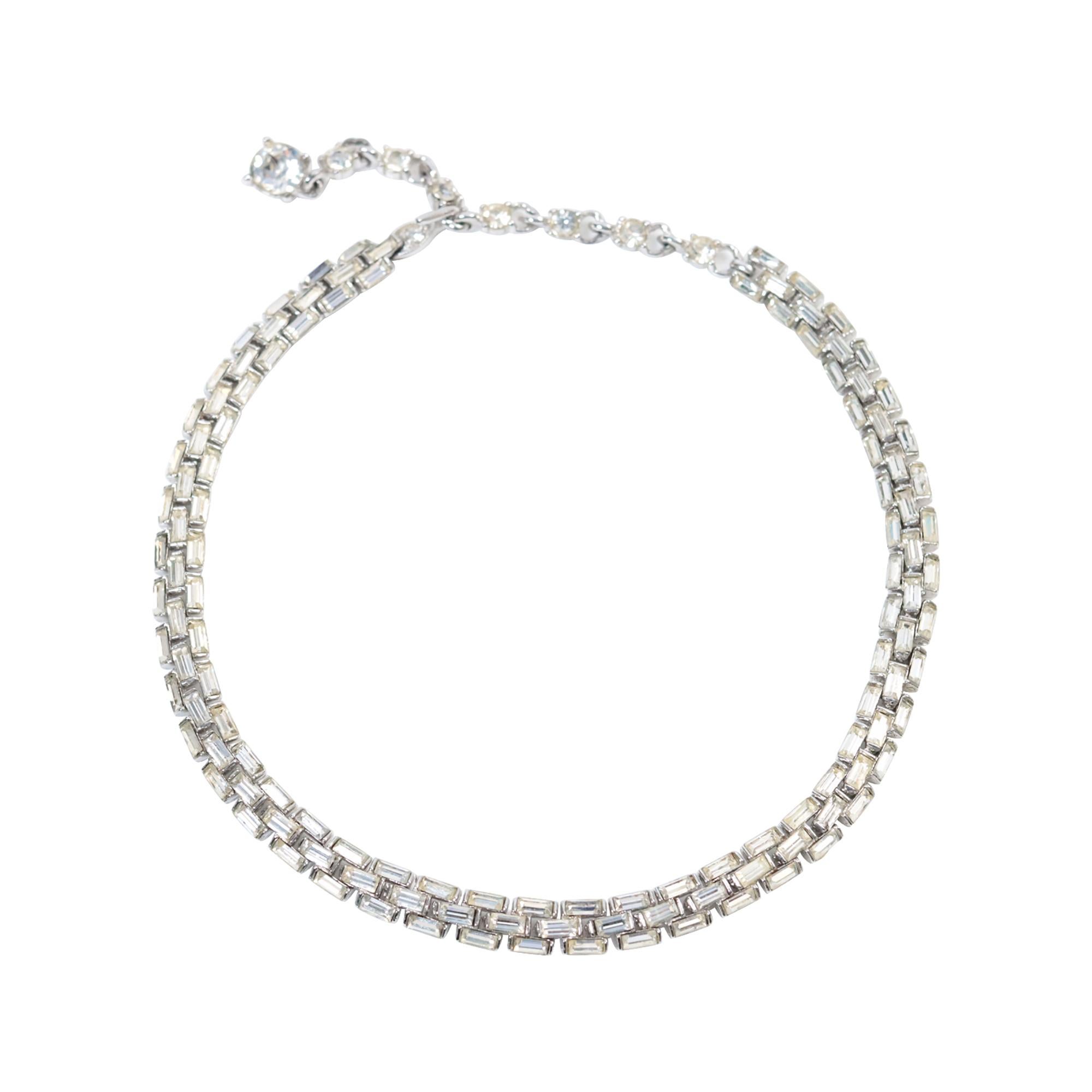 Vintage Bogoff Diamant Baguette Choker-Halskette Circa 1960er Jahre im Angebot 2