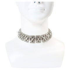 Vintage Bogoff Diamante Choker Necklace Circa 1960s