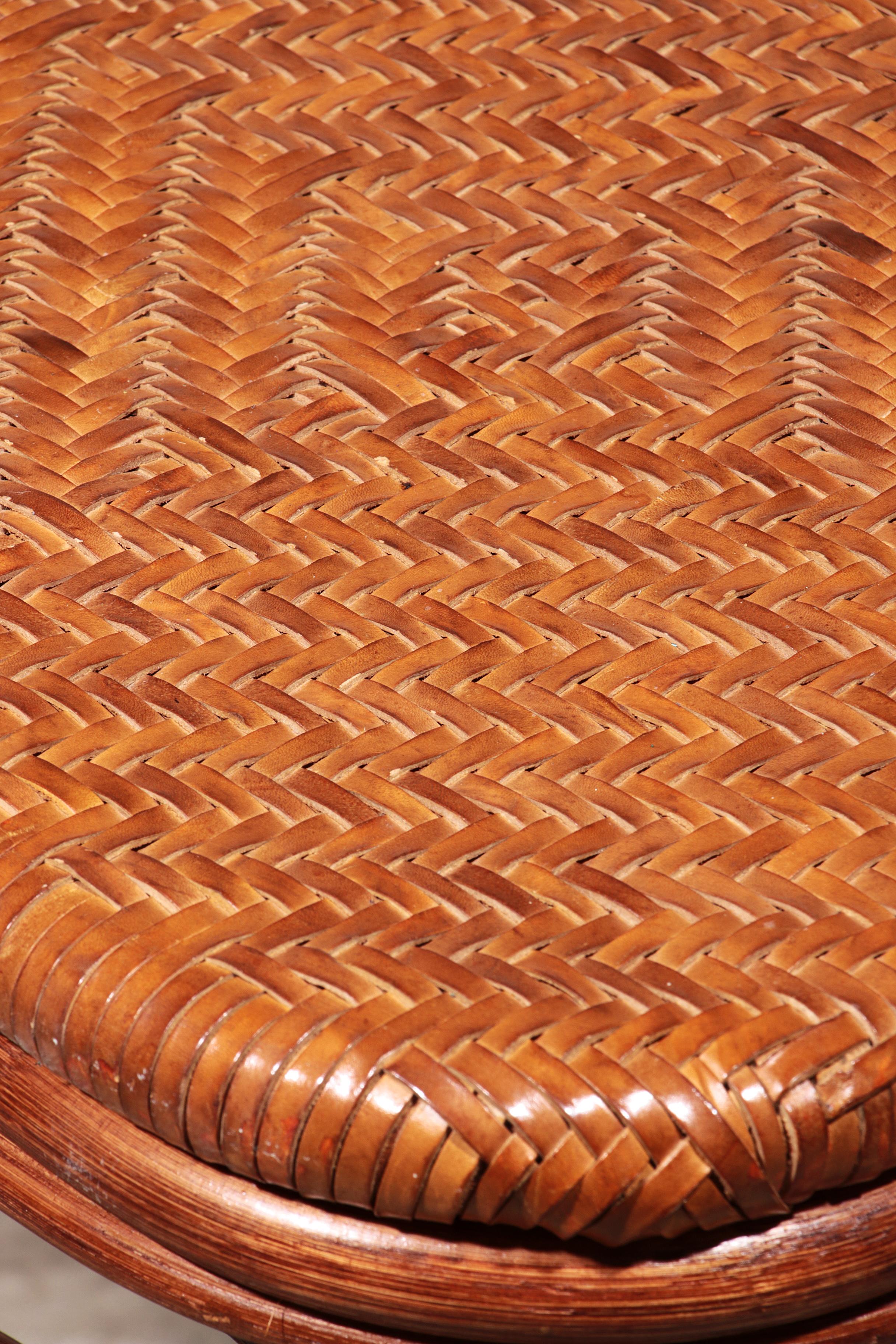 Vintage Bohemian Bamboo bar stools handmade 1970 Denmark 9