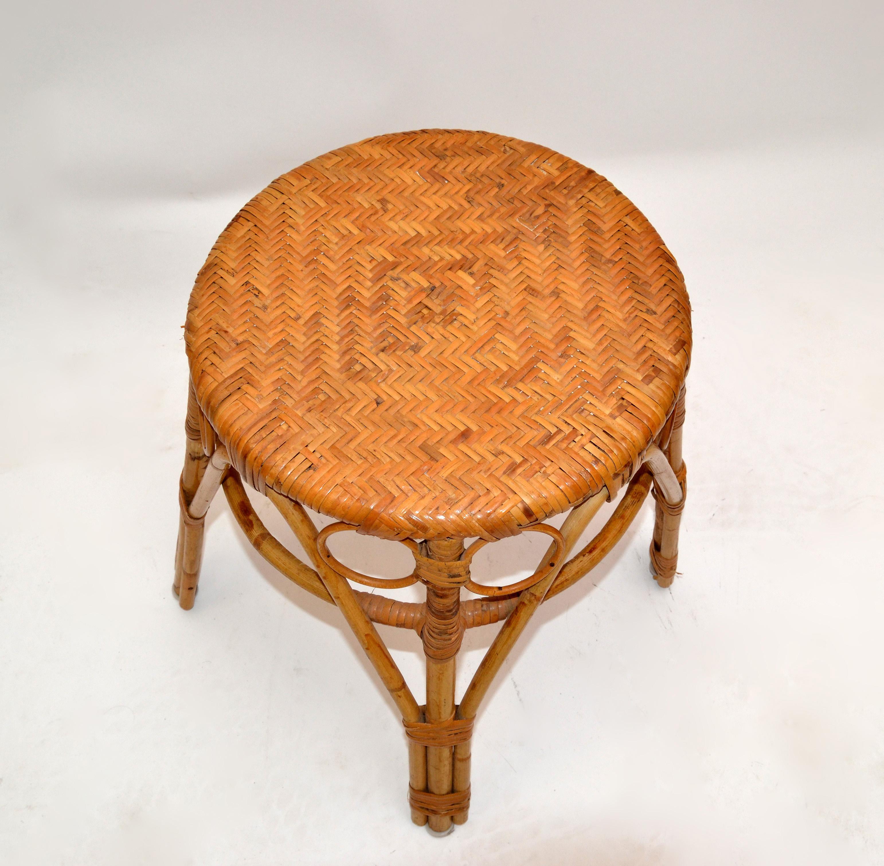 vintage cane stool