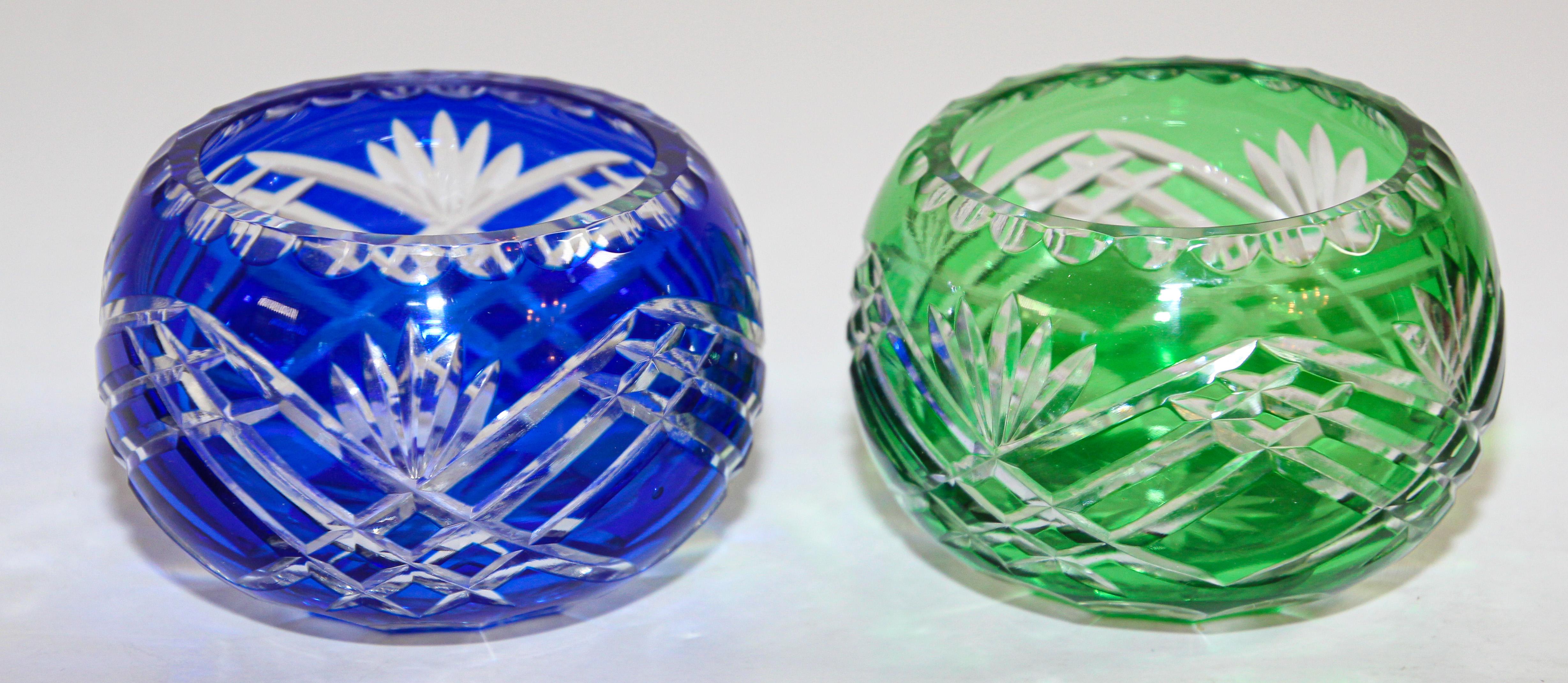 最も Candle Glass Crystal Clear To Cut BLUE COBALT BOHEMIAN Czech Holder 即決  海外 Votive - 海外商品購入代行 - labelians.fr