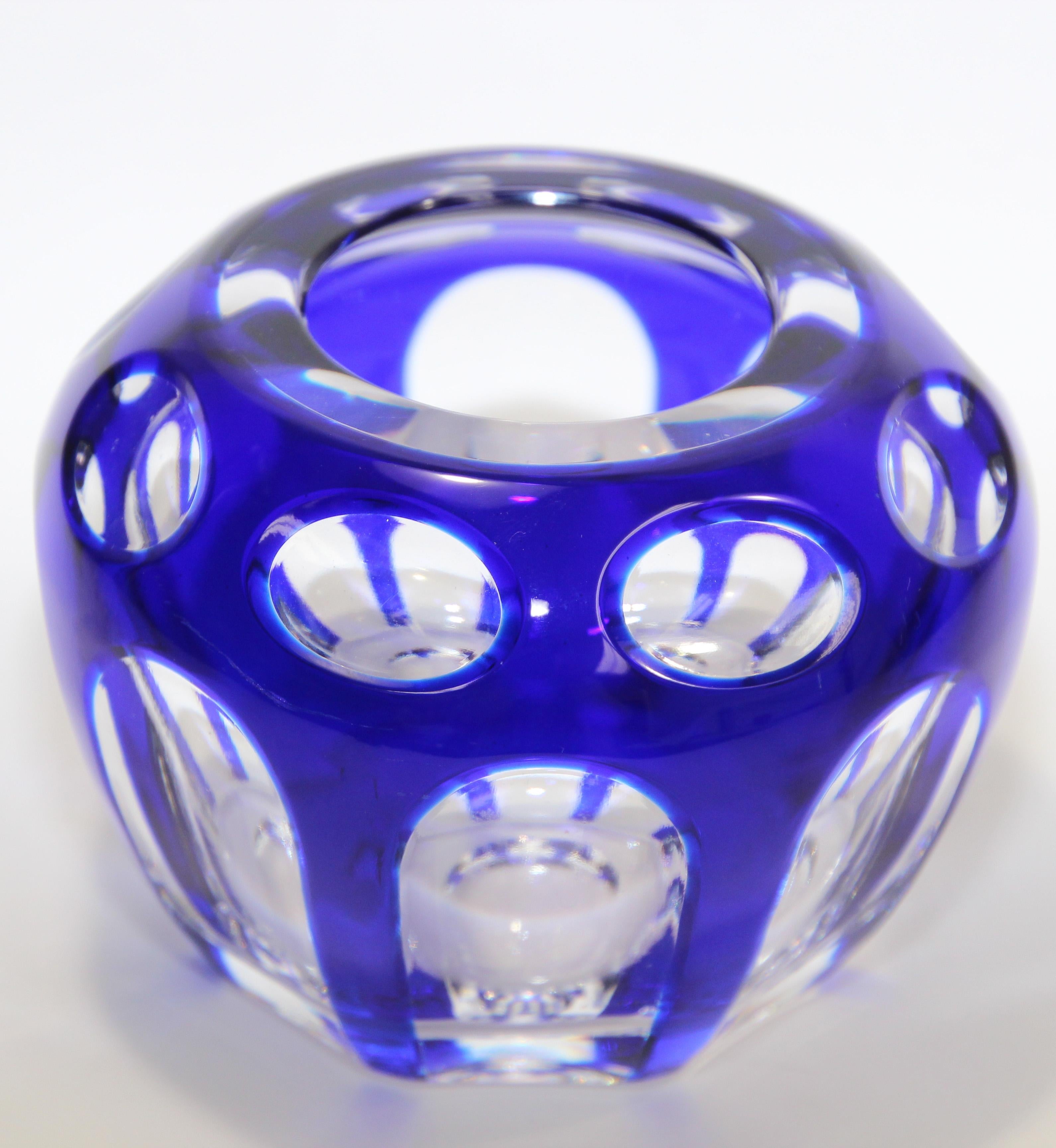 cobalt blue votive candle holders