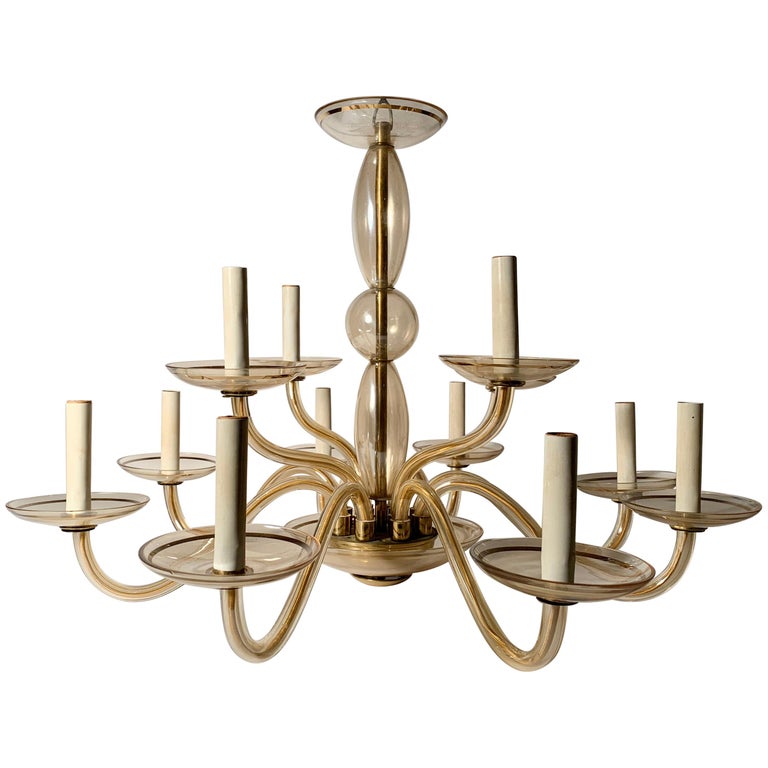 Vintage Bohemian Crystal Murano Chandelier At 1stdibs