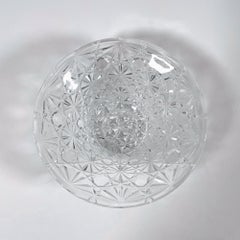 Vintage Bohemian Crystal Cut Glass Bowl