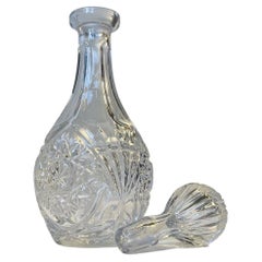 Used Bohemian Crystal Decanter, NOS, 1970s