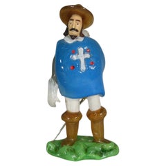 Vintage Bohemian Crystal Figurine of a Musketeer (Mid-20th Century) - 1Y195