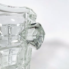 Vintage Bohemian Cut Crystal Champagne Bucket, 1950s