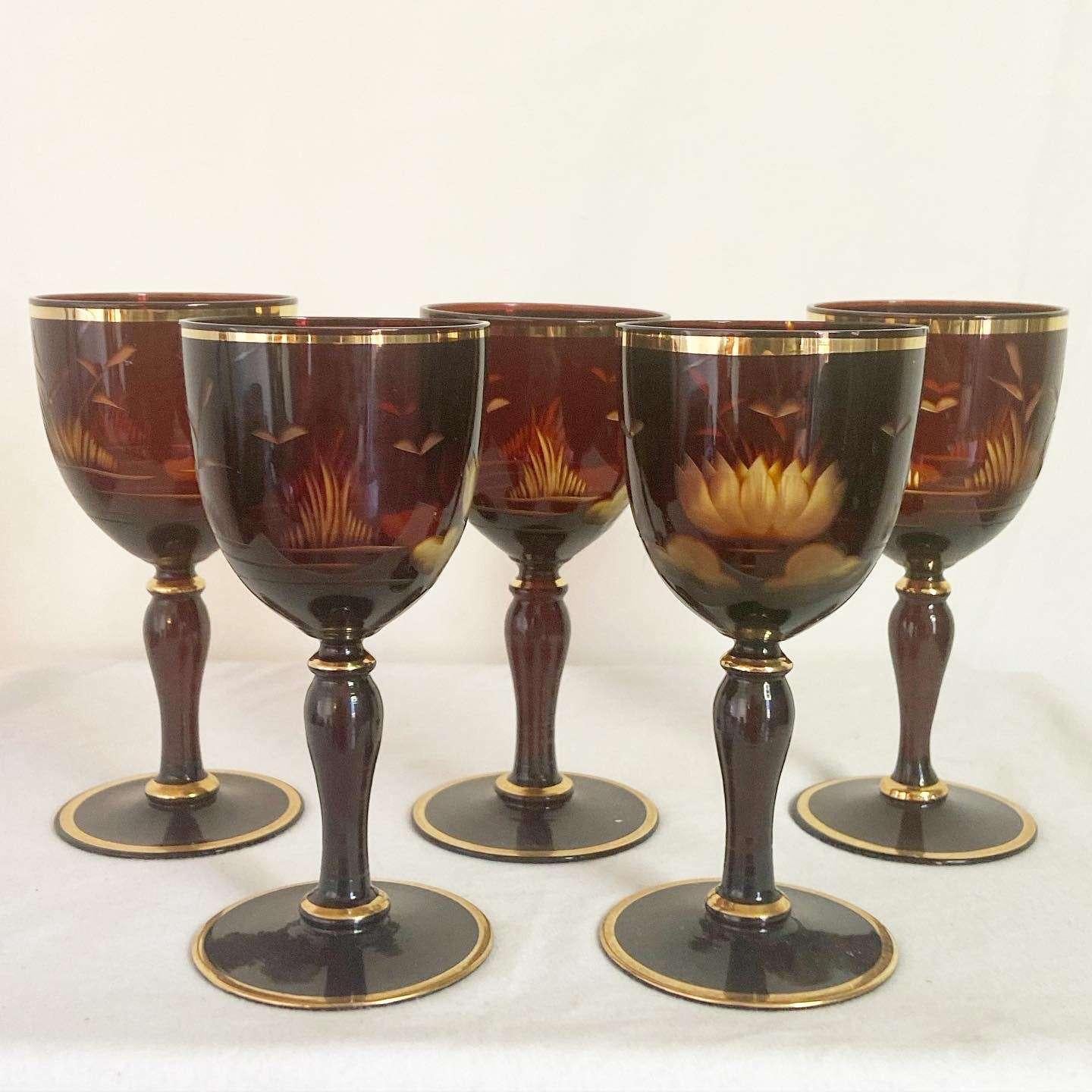 venetian glass decanter set
