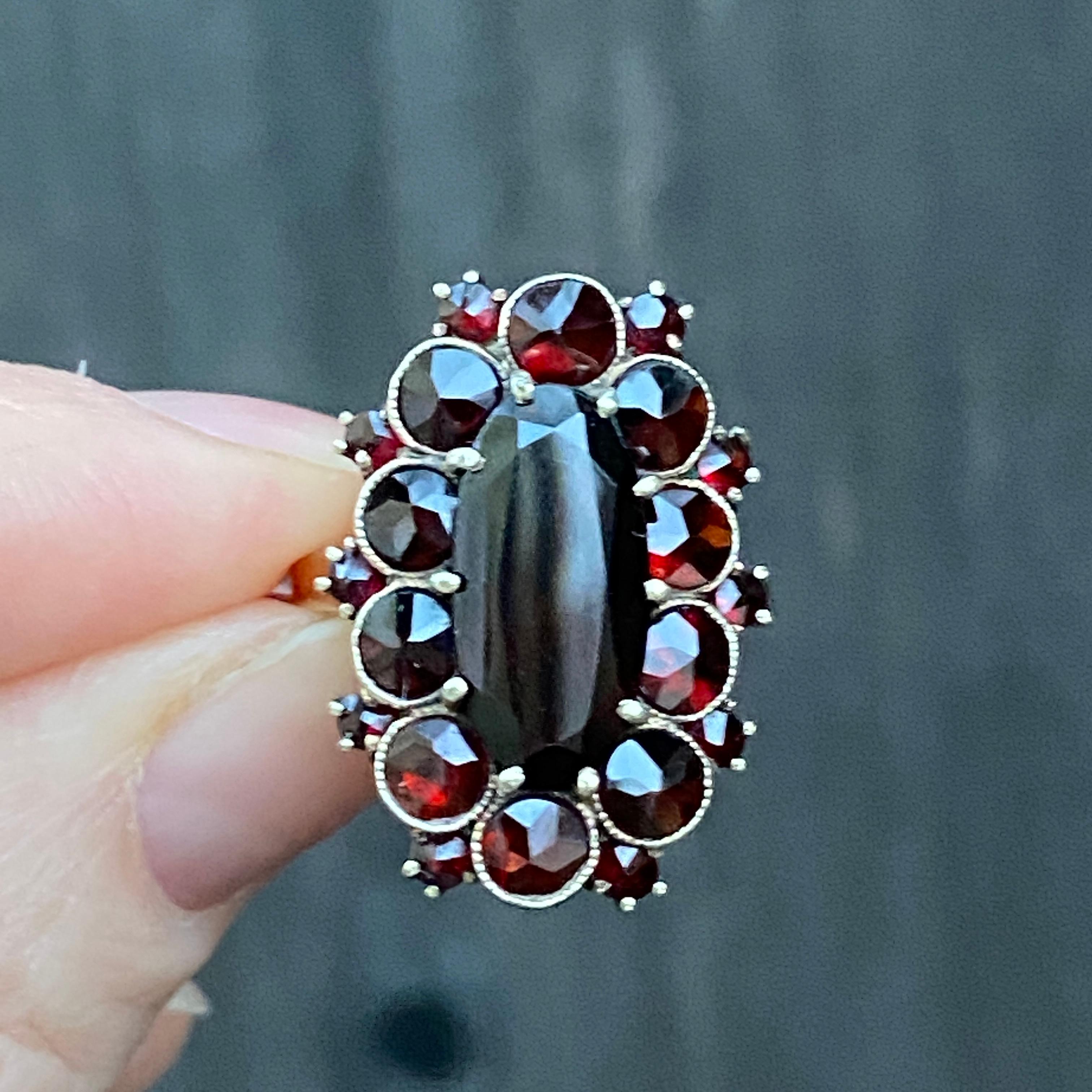 bohemian garnet ring