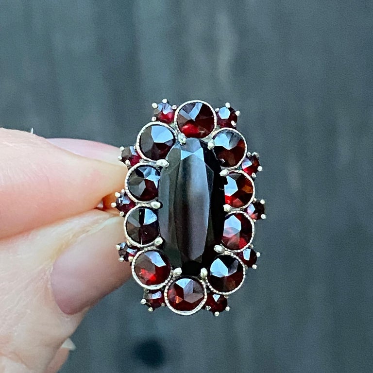 Bague grenat de boheme shop