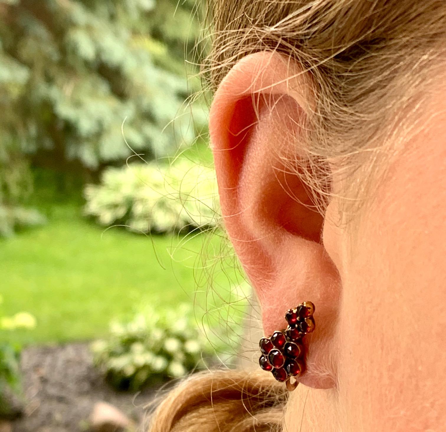 vintage garnet earrings