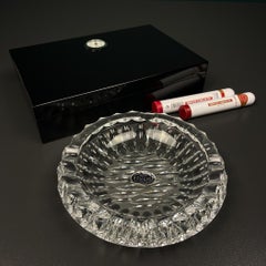 Cenicero vintage de cristal de Bohemia Crystal, Checoslovaquia, años 70