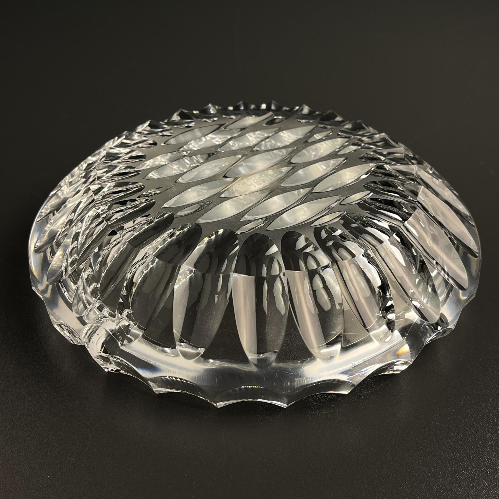 Posacenere vintage in vetro di Bohemia Crystal, Cecoslovacchia, anni '70 in vendita 1