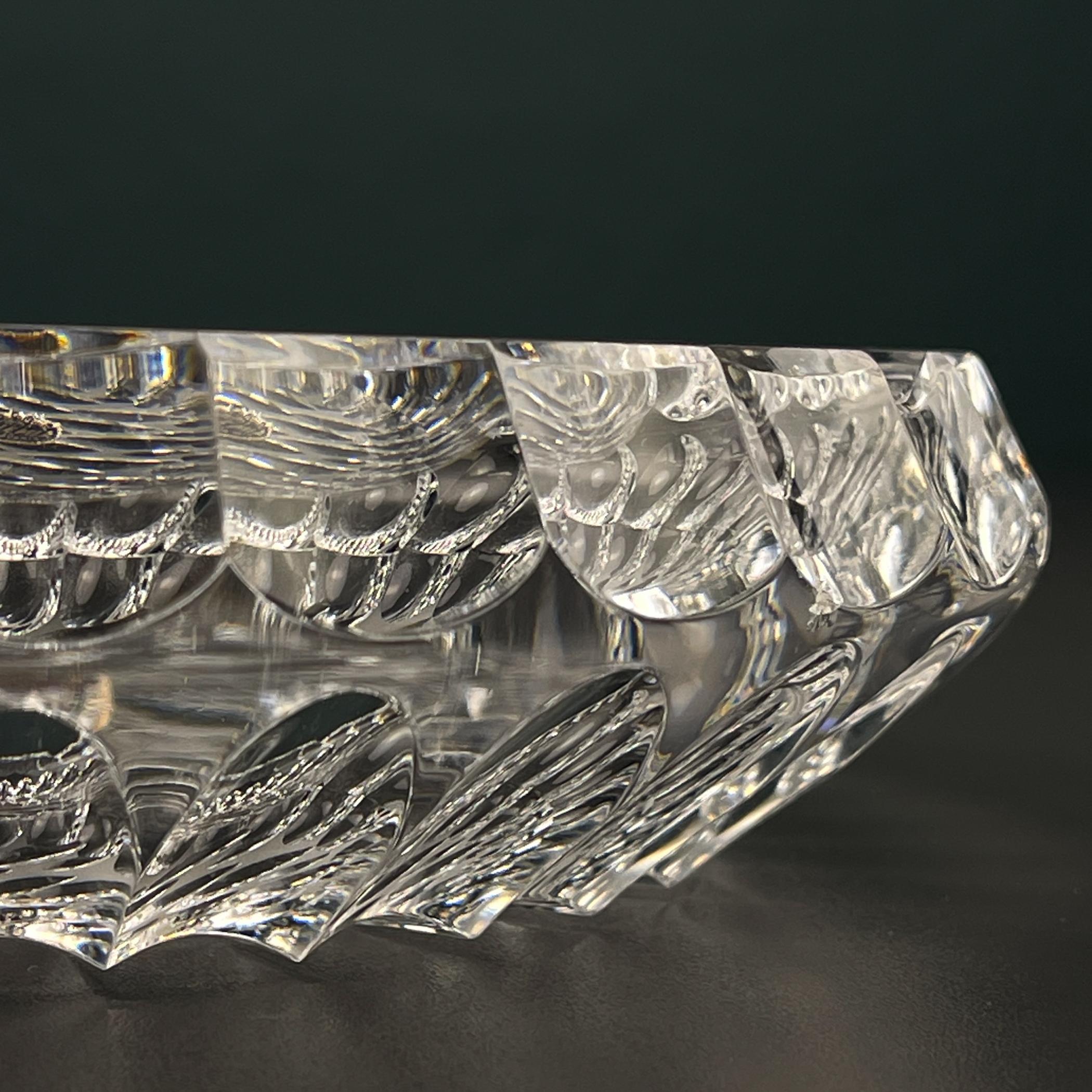 Posacenere vintage in vetro di Bohemia Crystal, Cecoslovacchia, anni '70 in vendita 3