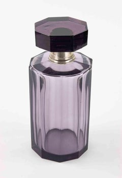 Vintage Bohemian Glass Bottle, Czech Republic, 1930s, Good Condition