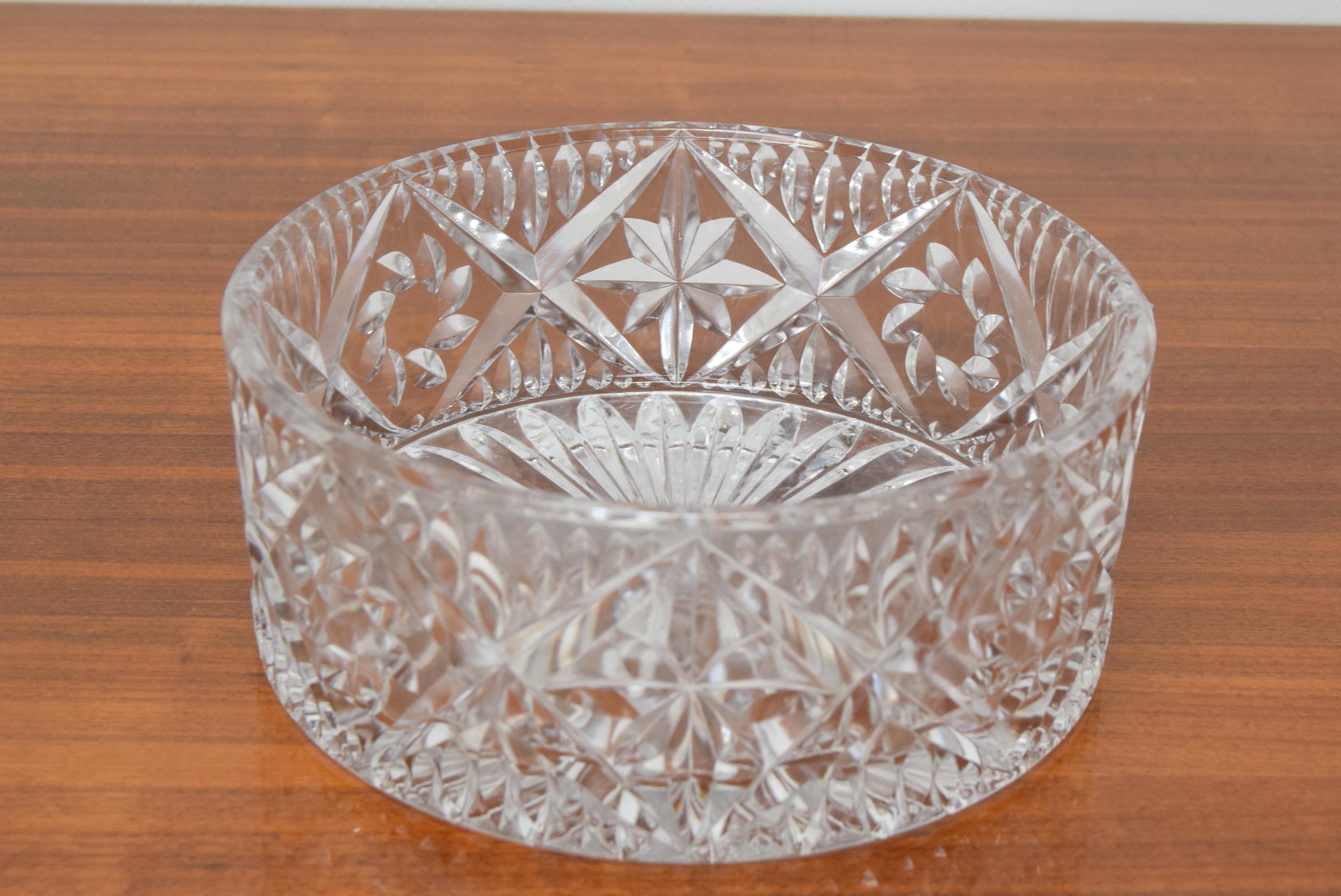 Mid-Century Modern Vintage Bohemian Glass Bowl, 1960's For Sale